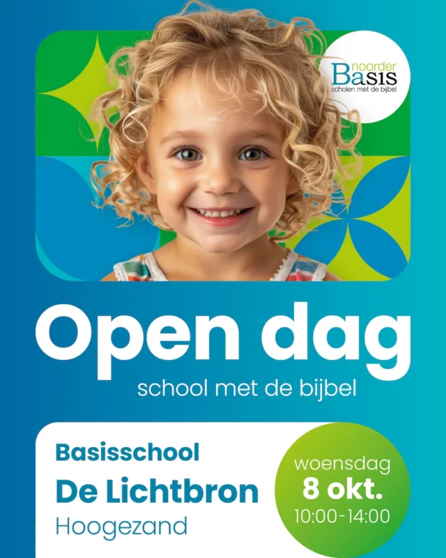 Op 8 oktober organiseren we een open dag! 🗓Van 10.00-14.00 uur staat onze deur open zodat je een kijkje kunt nemen in onze school.☕Om 10 uur staat de koffie en limonade klaar 👀Bekijk samen met je zoon of dochter de school 🤝We ontvangen je graag!